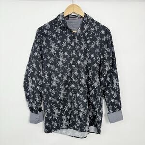 Ted Baker Modern‎ Fit Button Up Floral Shirt Mens 15.5 Flip Cuff Smart Casual